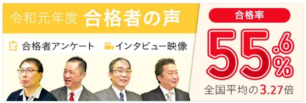アガルート宅建講座の合格実績
